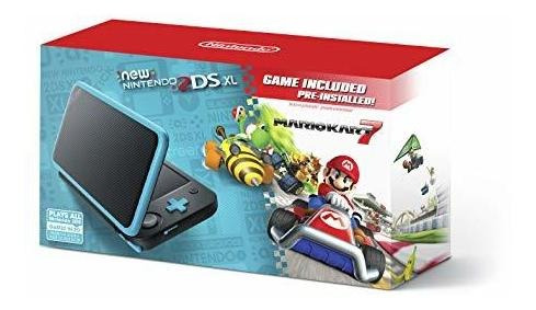 Consola Nintendo 2ds Xl Color Negro-turquesa Con Mario Kart