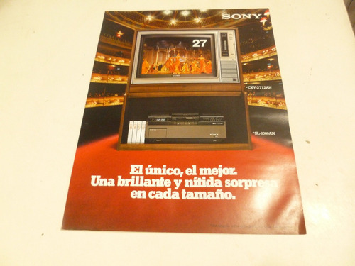 Folleto Sony Tv 27-video Betamax Antiguo Catalogo No Manual 