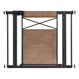 Puerta De Seguridad Para Bebe Safety 1st Metal Madera Color Negro