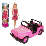 Combo Jeep Auto De Barbie + Muñeca 30 Cm Original Mattel