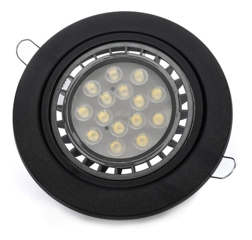 Spot Led Embutir Circular Plastico Para Ar111 16cm + Zocalo 