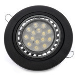 Spot Led Embutir Circular Plastico Para Ar111 16cm + Zocalo 