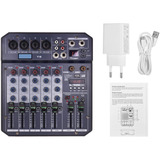 Mixer Consola Pro Dj T6 Interfaz Grabacion Prodj T6 Usb