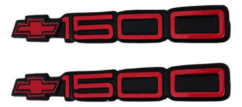 Par Emblemas Chevrolet Cheyenne Silverado 1500 88-98 Rojo