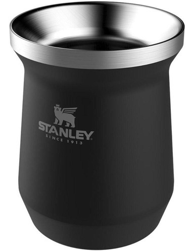 Cuia Térmica Stanley Tereré Chimarrão Chá Classic Inox 236ml Cor Preto Liso