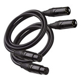 Traderplus - Paquete De 2 Cables De Micrófono Xlr Macho A He