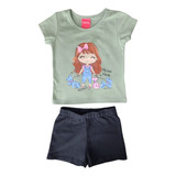 Conjunto My Best Friends  Kely Kety Shorts Moletinho