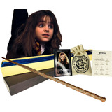 Varita De Hermione Granger Caja + Saco+ Tarjeta Harry Potter
