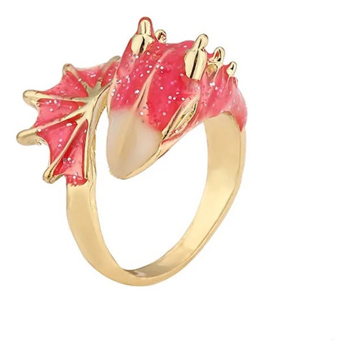 Anillo Dragon Esmaltado Ajustable Vintage Unisex Estilo 