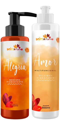 Kit Beleza Ruiva Tonalizante Alegria E Diluidor Amor - 300ml