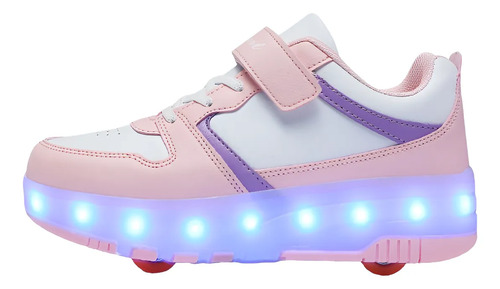 Cuatro Ruedas Recargables Led Luminosos Patines Para Niños