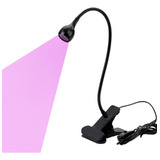 Lampara Uv Led  Brazo Flexible Y Clip De Secado De Uñas 