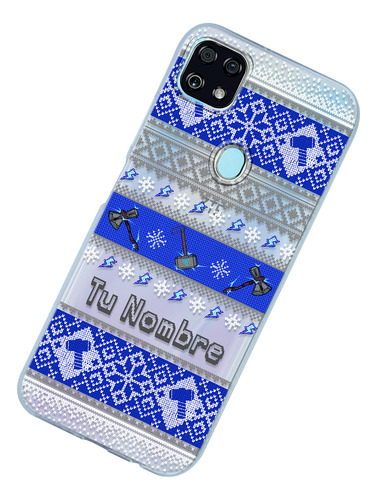 Funda Para Zte Thor Ugly Sweater Navidad Con Tu Nombre