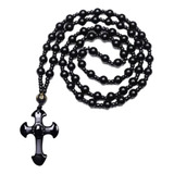 Boa Sorte Obsidian Pendant Jewelry Cruz Pingente Colar Pe