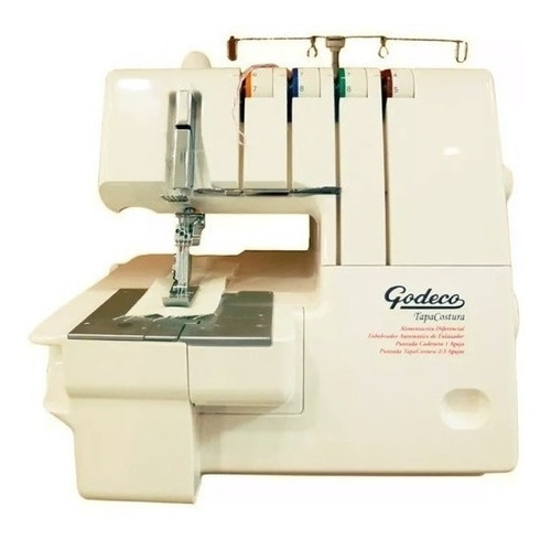 Máquina De Coser Collareta Godeco Tapa Costura Portable Blanca 220v