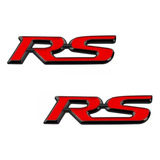 2 Emblemas Rs Para Cajuela Sport Tuning Accesorios Turbo Red