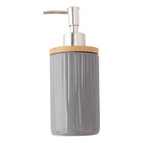 Dispenser Porta Sabonete Líquido 250ml Elegante Bambu Pump 