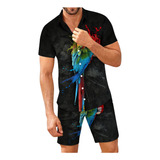 7g Conjunto De Ropa De Playa Hawaiana Para Hombre Camisa Boh
