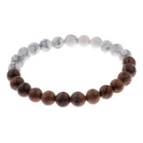 Pulsera Brazalete Surf Madera Y Piedras Naturales