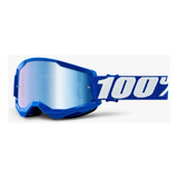 Antiparras 100% Strata 2 Azul Espejadas Motocross