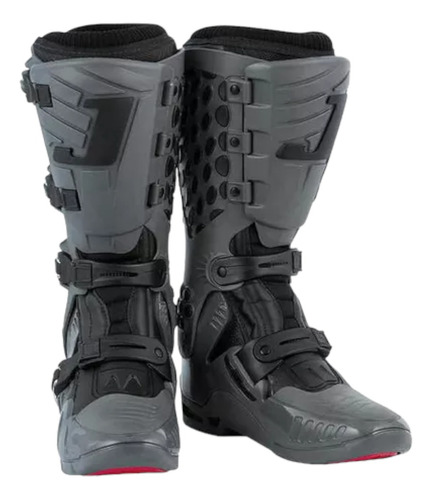 Bota Jett Lite Gris/negro T-39 Motocross Moto Avenida