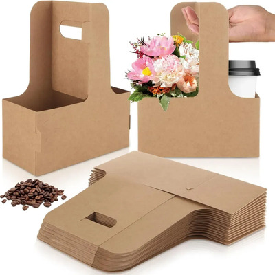 30 Unidades Portabebidas Desechables De Café 2 Tazas Con [u] | Meses sin interés
