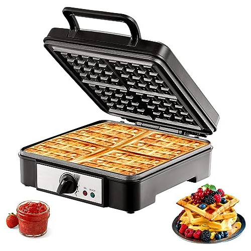 Máquina Para Hacer Waffles Cuadrados De 1200w