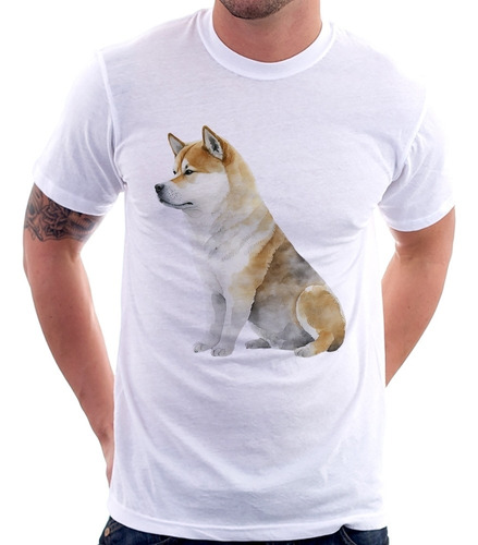 Camiseta Cachorro Shiba Inu Camisa Masculina