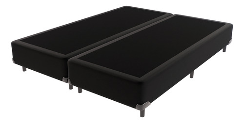 Cama Box Queen Preto 158x198 Madeira