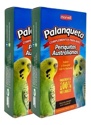 2 Cajas De Palanqueta Para Periquitos Australianos 150 G.