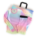 Victoria's Secret Pink Pajama Set With Reusable Tote Bag Sm.