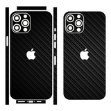 Skin iPhone 12 Pro Max Decorativo Tipo Fibra De Carbono 2pzs