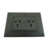 Tapa Bauhaus Gris Con Toma Doble 10 Amp Completo Por E631 