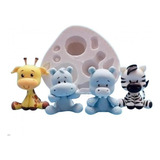 Molde De Silicone Animais Do Safari Baby Universal