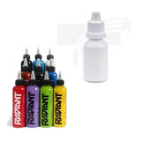 Kit De Tintas 1/4 Oz Para Tatuar 3pzas