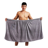 Toalla De Baño Gris Absorbente De Secado Rápido For Hombres