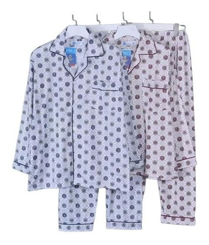 Pijama Hombre 2 Piezas Manga Larga Para Verano Y Primavera 2