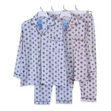 Pijama Hombre 2 Piezas Manga Larga Para Verano Y Primavera 2