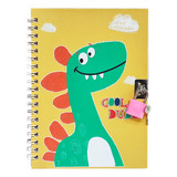 Diario Intimo Infantil Niñas Diseño Dinosaurio Con Candado
