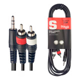 Cable De Audio Rca A Miniplug 3 Metros Stagg Syc3/mps2cm