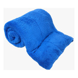 Manta Microfibra Lisa Casal Cobertor Soft Veludo 2,20mx1.80m Cor Azul
