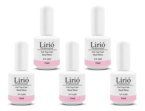 Kit 05 Top Coat Lirió Kit 5 Unidades  Unhas De Gel Oferta