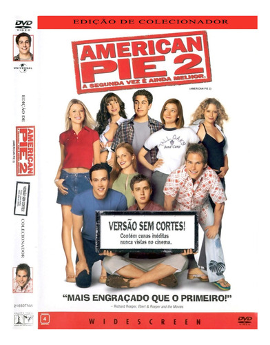 Dvd : American Pie 2 - A Segunda Vez É Ainda Melhor (2001)