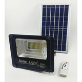Reflector Led 80w Con Panel Solar Y Control Remoto Exterior