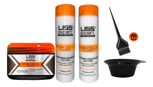 Alisado Liss Expert Células Madre 250g+shampoo Y Acond 250ml
