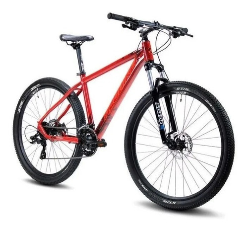 Bicicleta De Montaña Alubike Sierra 24vel R29 + Regalos Color Rojo Tamaño Del Cuadro M