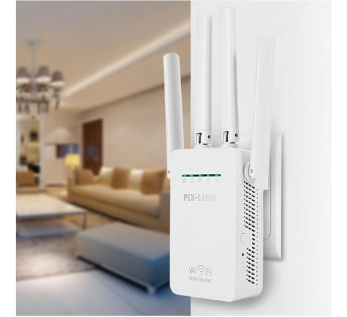 Repetidor Wifi 4 Antenas Pixlink Ampliador De Sinal 1200mb