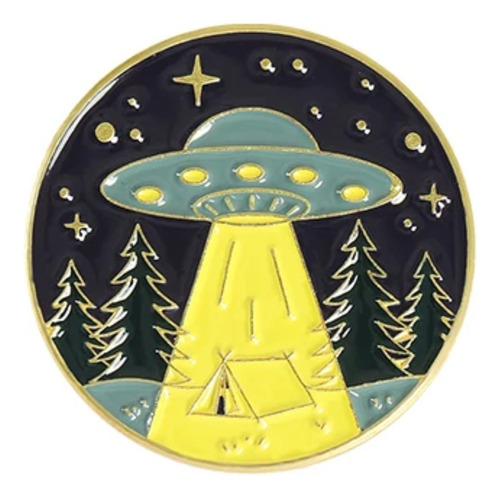 Pin Broche Metálico Ovni Campamento Extraterrestre