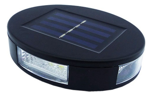 Aplique Solar Led Mini De 8 Led Para Pared Redondo. 2colores