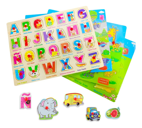 Tablero Educativo Abecedario Juguete Didactico Juego Letras